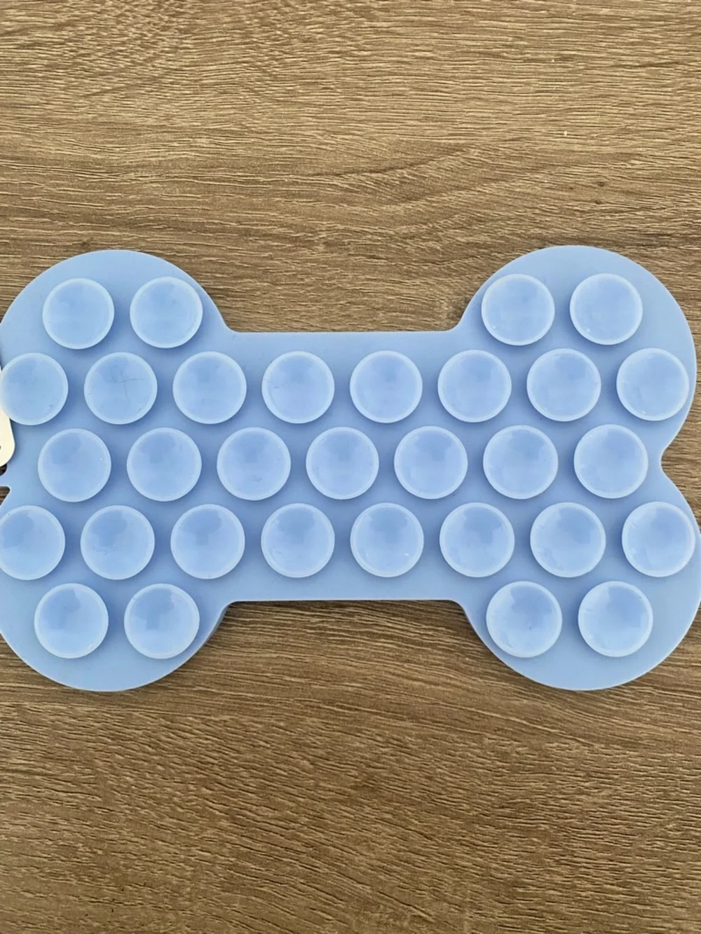 Blue Honeycomb Bone-Shaped Dog Lick Mat
